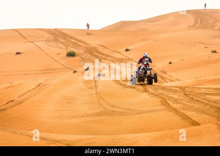 172 WISNIEWSKI Kamil (POL), Yamaha YFM 700R Raptor, FIM W2RC, azione durante la terza fase dell'Abu Dhabi Desert Challenge 2024, il 29 febbraio 2024 a Mzeer'ah, Emirati Arabi Uniti - Photo Bastien Roux/DPPI Credit: DPPI Media/Alamy Live News Foto Stock