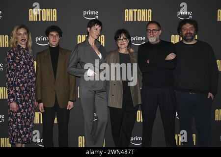 The Cast durante il Photocall del film ANTONIA, 29 febbraio 2024 al Cinema Barberini, Roma, Italia Foto Stock