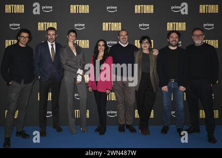 The Cast durante il Photocall del film ANTONIA, 29 febbraio 2024 al Cinema Barberini, Roma, Italia Foto Stock