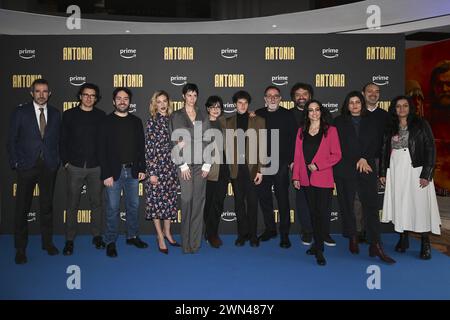 The Cast durante il Photocall del film ANTONIA, 29 febbraio 2024 al Cinema Barberini, Roma, Italia Foto Stock