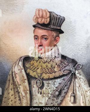 Henry Stewart Lord Darnley auch Stuart 1545 - 1567 Cousin und zweiter Ehemann von Maria, Königin der Schotten, Vater von Jakob I. von Großbritannien / Foto Stock