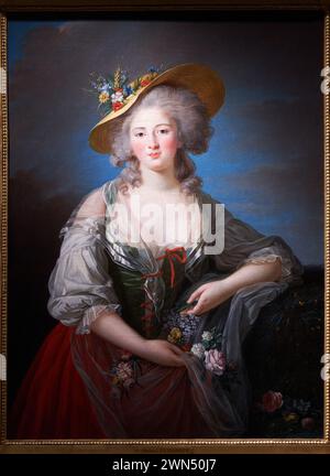 Élisabeth-Philippine-Marie-Hélène de Francia, Madame Élisabeth, Hacia 1782, Louise-Élisabeth Vigée-le Brun (1755-1843) Foto Stock