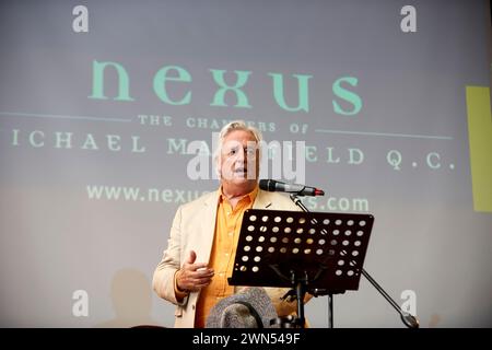 Michael Mansfield QC 50th Anniversary of Being to the bar, Nexus Chambers 23/11/17 Foto Stock