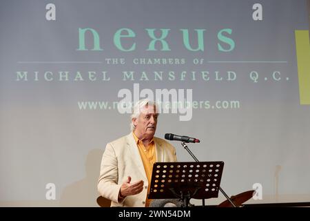 Michael Mansfield QC 50th Anniversary of Being to the bar, Nexus Chambers 23/11/17 Foto Stock