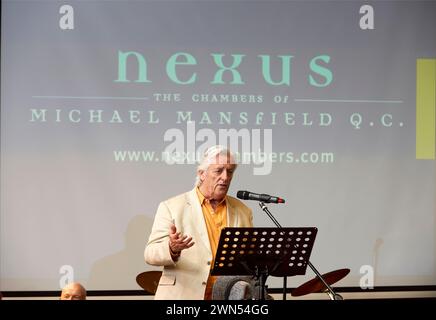 Michael Mansfield QC 50th Anniversary of Being to the bar, Nexus Chambers 23/11/17 Foto Stock