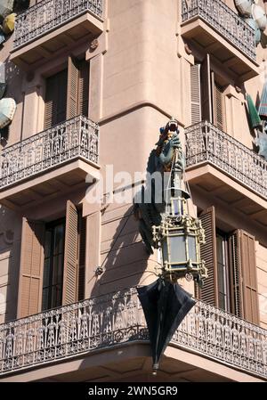 Casa Bruno Cuadros, uno degli edifici interessanti di Las Ramblas Foto Stock