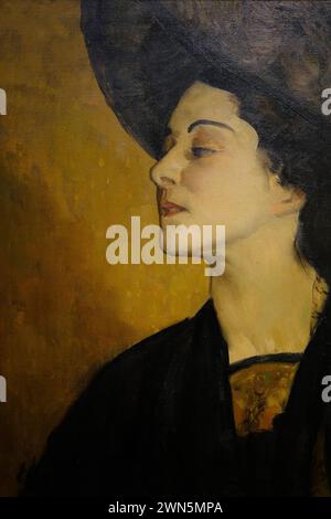 Il ritratto dell'attrice russo-americana alla Nazimova, dipinto dall'artista americano Edward Emerson Simmons, è esposto nella National Portrait Gallery. Washington DC. USA Foto Stock