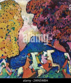 Kandinsky Wassily - Blue Mountain (1908 09) Foto Stock