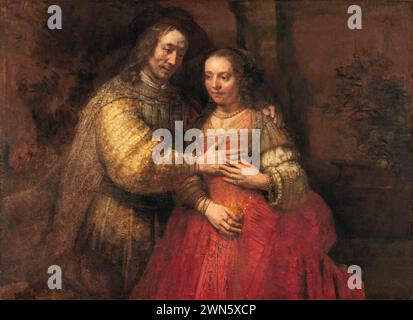 Rembrandt - Isaac e Rebecca, nota come «la sposa ebraica» (1665 69c.) Foto Stock