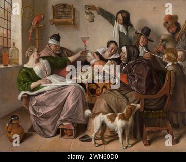 Steen Jan - "AS the Old Sing, so Pipe the Young" (1668 70) Foto Stock