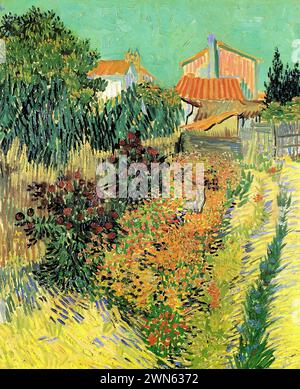Van Gogh Vincent - Giardino dietro una casa (1888) Foto Stock