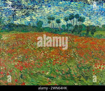 Van Gogh Vincent - Poppy Field (1890) Foto Stock