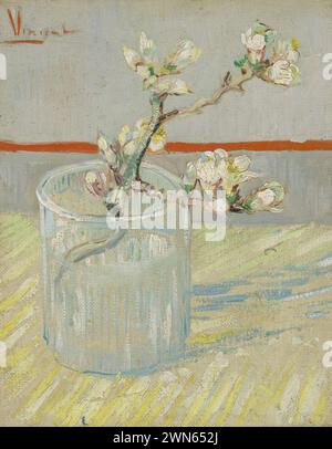 Van Gogh Vincent - Sprig di fioritura di mandorla in vetro (1888) Foto Stock