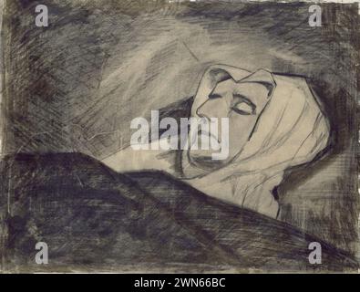 Van Gogh Vincent - donna sul suo letto di morte (1880 81) Foto Stock