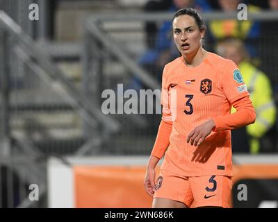 HEERENVEEN - Caitlin Dijkstra d'Olanda durante la partita di terzo posto della UEFA Nations League tra Paesi Bassi e Germania allo Stadio Abe Lenstra il 28 febbraio 2024 a Heerenveen, Paesi Bassi. ANP | Hollandse Hoogte | GERRIT VAN COLOGNE Foto Stock