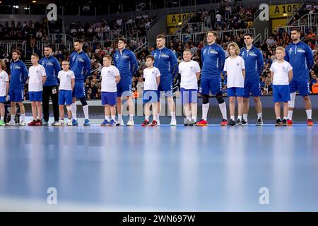 Zagabria, Croazia. 29 febbraio 2024. Machineseeker EHF Champions League partita a gironi tra l'HC Zagreb e il Paris Saint-Germain Handball all'Arena Zagreb di Zagabria, Croazia, il 29 febbraio 2024. Crediti: Pixsell/Alamy Live News Foto Stock