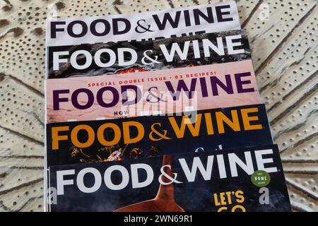 Food&Wine 2023-2024 Copertine mensili, USA Foto Stock