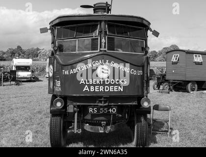 Drayton.Somerset.Regno Unito.18 agosto 2023. Un carro a vapore Super Sentinel restaurato del 1924 è in mostra ad un evento agricolo di Yesterdays Foto Stock