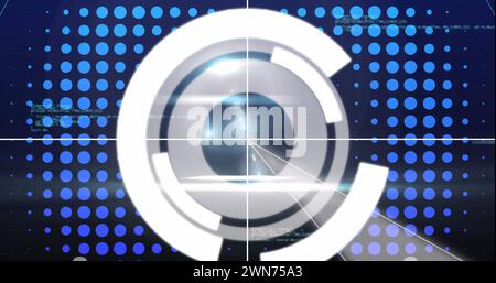 Immagine della scansione dell'ambito sull'elaborazione dei dati Foto Stock