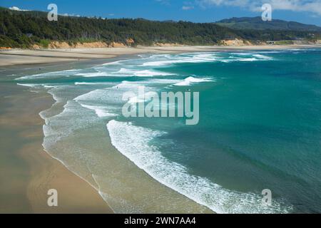 Beverly Beach view, diavoli conca del Parco Statale di lontra Crest, Oregon Foto Stock