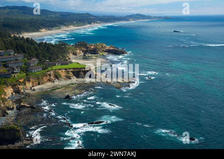 Otter Crest, Capo Foulweather parco statale, Oregon Foto Stock