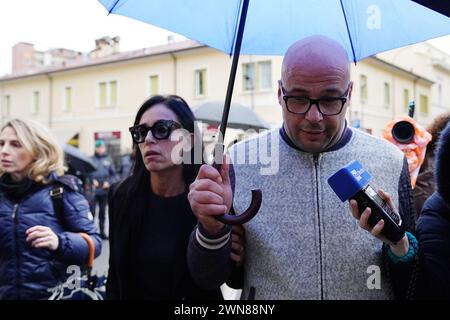 Foto Spada/LaPresse 01 marzo 2024 - Brescia, Italia - cronaca - Tribunale di Brescia prima udienza della revisione del processo della strage di erba nella foto: azouz marzouk 01 marzo 2024, 2024 Brescia, Italia - relazione - Tribunale del calcio di Brescia prima udienza della revisione del processo al massacro di erba nella foto: azouz marzouk credito: LaPresse/Alamy Live News Foto Stock