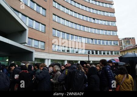 Foto Spada/LaPresse 01 marzo 2024 - Brescia, Italia - cronaca - Tribunale di Brescia prima udienza della revisione del processo della strage di erba nella foto: il Tribunale di Brescia 01 marzo 2024, 2024 Brescia, Italia - relazione - Tribunale del calcio di Brescia prima udienza della revisione del processo al massacro di erba nella foto: tribunale di Brescia credito: LaPresse/Alamy Live News Foto Stock