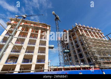 Nuovi appartamenti in costruzione lungo Ocean Drive Leith Foto Stock