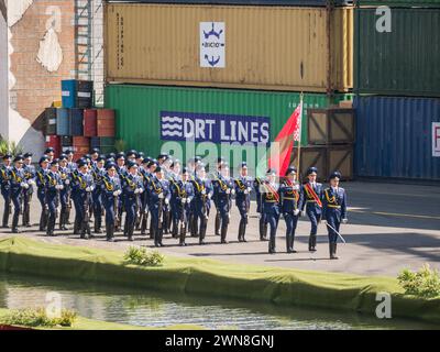 La guardia d'onore delle forze armate bielorusse Foto Stock