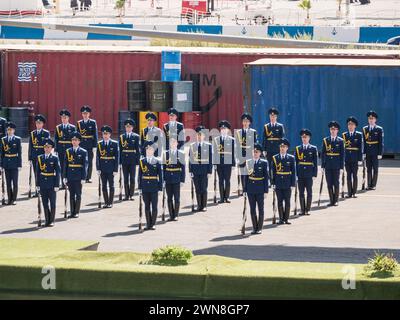 La guardia d'onore delle forze armate bielorusse Foto Stock