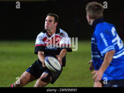 Edimburgo/Bridgend, 12/7/01. Brendan Laney fa il suo debutto. Foto Stock