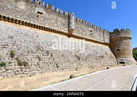 Grajal de Campos. Castello, XVI secolo. Leon, Castilla y Leon, Spagna. Foto Stock