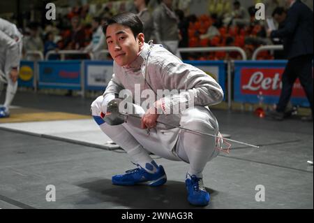 Padova, Italia. 1 marzo 2024. Streets (JAP) ritratto durante la Coppa del mondo della squadra di scherma, Sword Match a Padova, Italia, 01 marzo 2024 credito: Agenzia fotografica indipendente/Alamy Live News Foto Stock