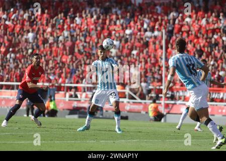 Avellaneda, Argentina, 24 febbraio 2024. Tobias Rubio in azione durante la partita tra Independiente vs Racing Club. Foto Stock