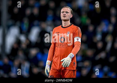 Doetinchem, Nederland. 1 marzo 2024. DOETINCHEM, 01-03-2024, Stadium De Vijverberg, calcio, Eredivisie olandese, stagione 2023/2024, partita tra De Graafschap e TOP Oss. MIGLIOR portiere degli Oss Mike Havekotte crediti: Pro Shots/Alamy Live News Foto Stock