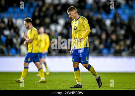 Doetinchem, Nederland. 1 marzo 2024. DOETINCHEM, 01-03-2024, Stadium De Vijverberg, calcio, Eredivisie olandese, stagione 2023/2024, partita tra De Graafschap e TOP Oss. MIGLIOR giocatore di Oss Jonathan Mulder credito: Pro Shots/Alamy Live News Foto Stock