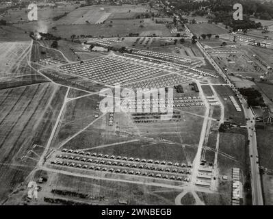 Veduta aerea dell'accampamento dei Veterani a Gettysburg nel 75° anniversario della battaglia - luglio 1938 Foto Stock