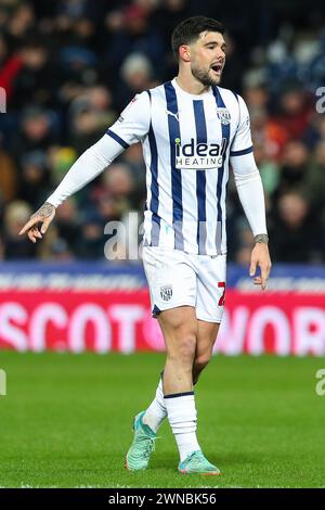 West Bromwich, Regno Unito. 1 marzo 2024. Alex Mowatt di West Bromwich Albion durante il match per il titolo Sky Bet West Bromwich Albion contro Coventry City al Hawthorns, West Bromwich, Regno Unito, 1 marzo 2024 (foto di Gareth Evans/News Images) a West Bromwich, Regno Unito, il 1/3/2024. (Foto di Gareth Evans/News Images/Sipa USA) credito: SIPA USA/Alamy Live News Foto Stock