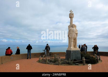 Cabrillo National Monument sulla penisola di Point Loma a San Diego, California; commemora l'arrivo di Juan Rodríguez Cabrillo alla baia nel 1542. Foto Stock