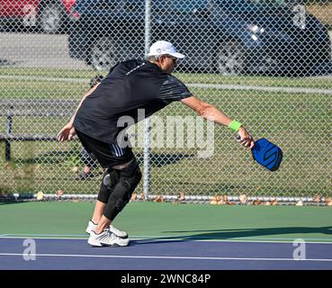 Giocatori di Pickleball Calgary, Alberta, Canada. Foto Stock