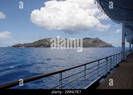 Arrivo a Pitcairn Island Foto Stock