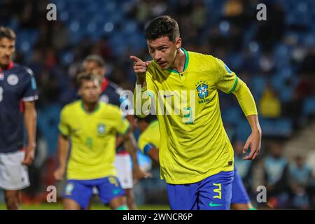 MENDOZA, ARGENTINA - 24 MAGGIO: Il brasiliano Jean Pedroso celebra il suo gol durante la partita della Coppa del mondo FIFA U20 Argentina 2023 tra Brasile e Domi Foto Stock