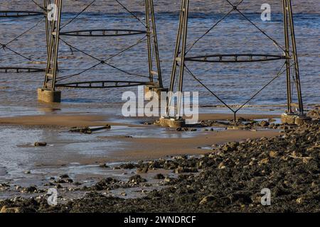 Clevedon Pier leg Foundation Foto Stock