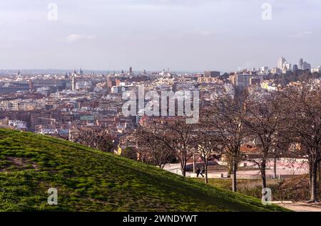 Vista de Madrid desde el Mirador Cerro del Tío Pío. Madrid. España Foto Stock