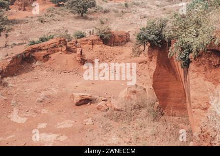 Ouagadougou, Burkina Faso. Dicembre 2017. Tipico villaggio agricolo vicino alla capitale Foto Stock