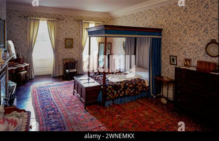 Interno della Sprimghill House e del museo dei costumi, Moneymore, Contea di Tyrone, Irlanda del Nord Foto Stock