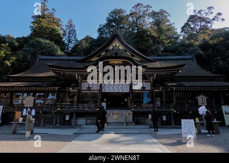 Santuario di Omiwa sul sentiero Yamanobe no Michi, Nara, Giappone Foto Stock