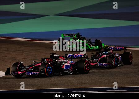 Sakhir, Bahrein. 2 marzo 2024. Esteban Ocon (fra) Alpine F1 Team A524. 02.03.2024. Campionato del mondo di formula 1, Rd 1, Gran Premio del Bahrain, Sakhir, Bahrain, giorno della gara. Il credito fotografico dovrebbe essere: XPB/Alamy Live News. Foto Stock