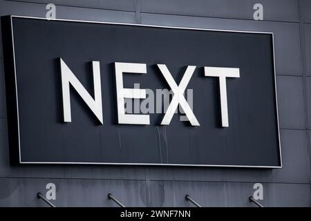 Firmi sul punto vendita della catena di vendita Foto Stock