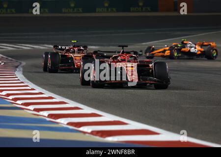 Sakhir, Bahrein. 2 marzo 2024. Charles Leclerc (MON) Ferrari SF-24. 02.03.2024. Campionato del mondo di formula 1, Rd 1, Gran Premio del Bahrain, Sakhir, Bahrain, giorno della gara. Il credito fotografico dovrebbe essere: XPB/Alamy Live News. Foto Stock